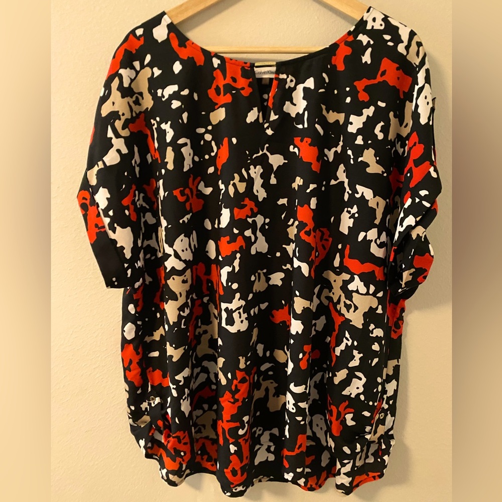 Calvin Klein short sleeve blouse 2X